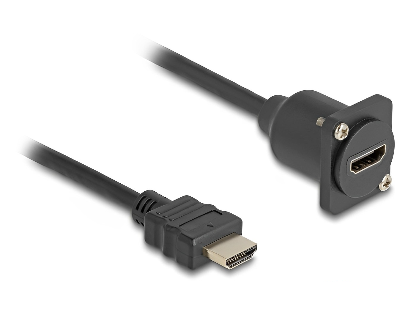 כבל HDMI 4K HDR ז/נ להתקנה בפאנל מסדרה D אורך 20 ס"מ - delock.israel