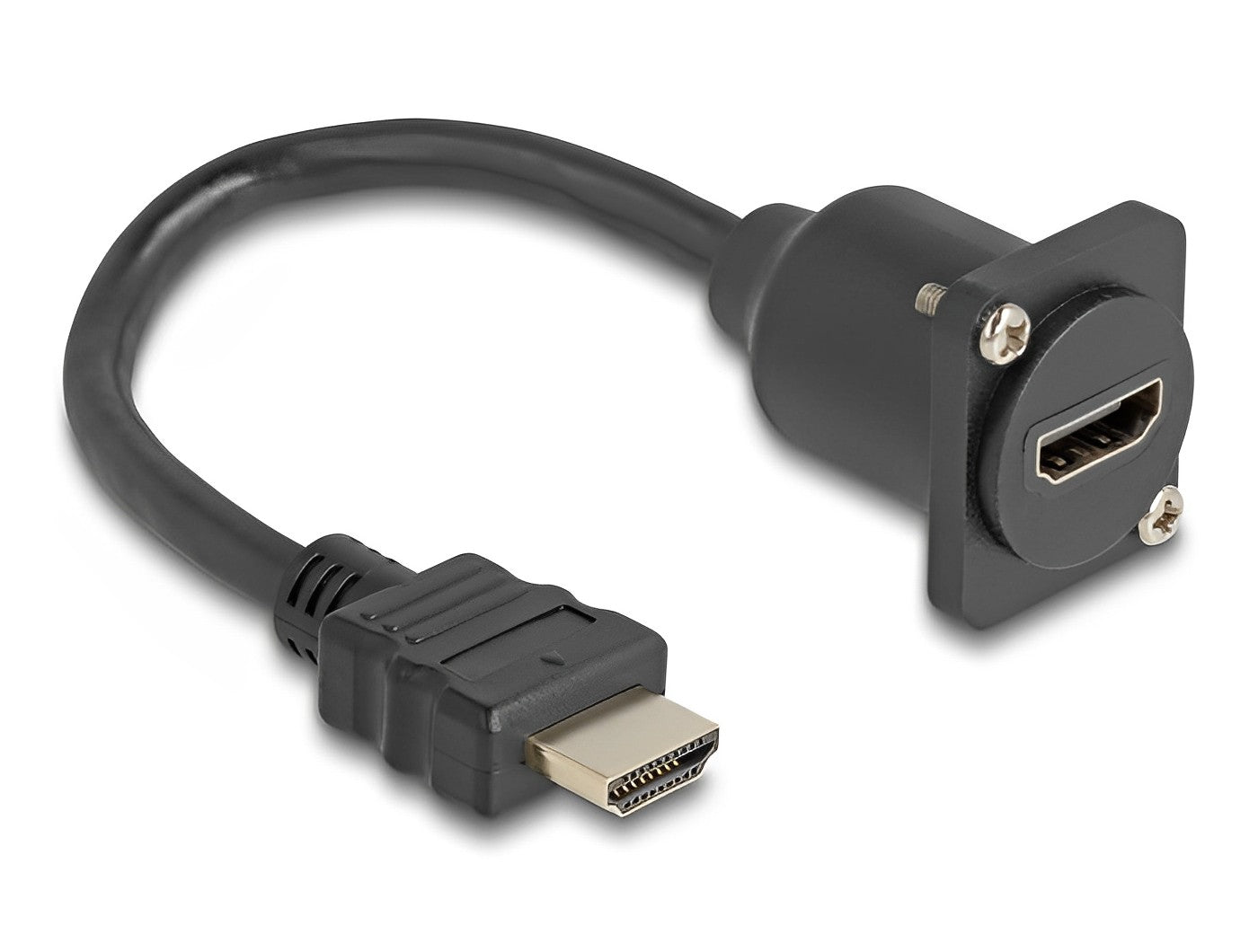 כבל HDMI 4K HDR ז/נ להתקנה בפאנל מסדרה D אורך 20 ס"מ - delock.israel
