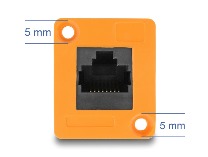מחבר RJ45 בזווית 90° נ/נ להתקנה בפאנל מסדרה D - delock.israel