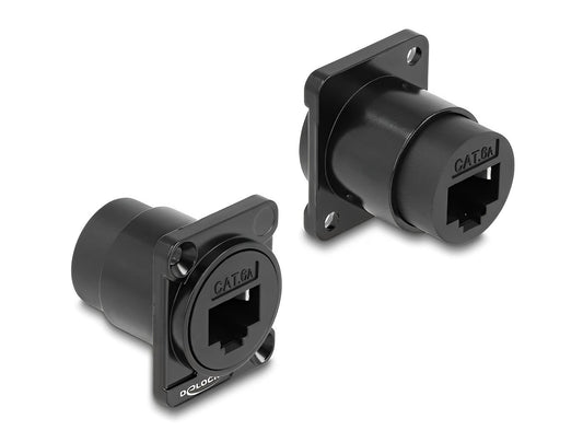 מחבר RJ45 Cat.6A נ/נ להתקנה בפאנל מסדרה D - delock.israel