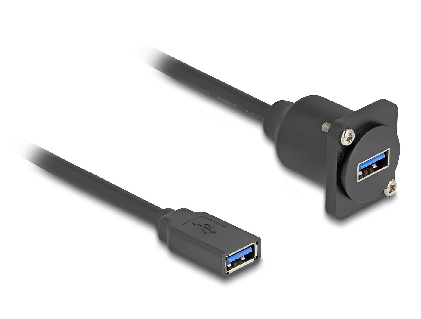 כבל USB 5Gbps נ/נ להתקנה בפאנל מסדרה D אורך 20 ס"מ - delock.israel