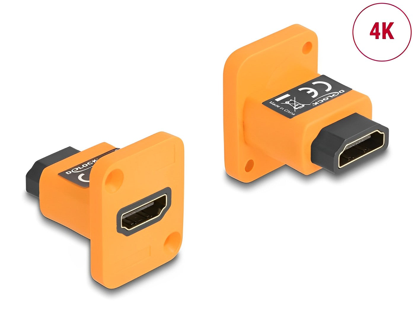 מחבר HDMI-A 4K נ/נ להתקנה בפאנל מסדרה D - delock.israel