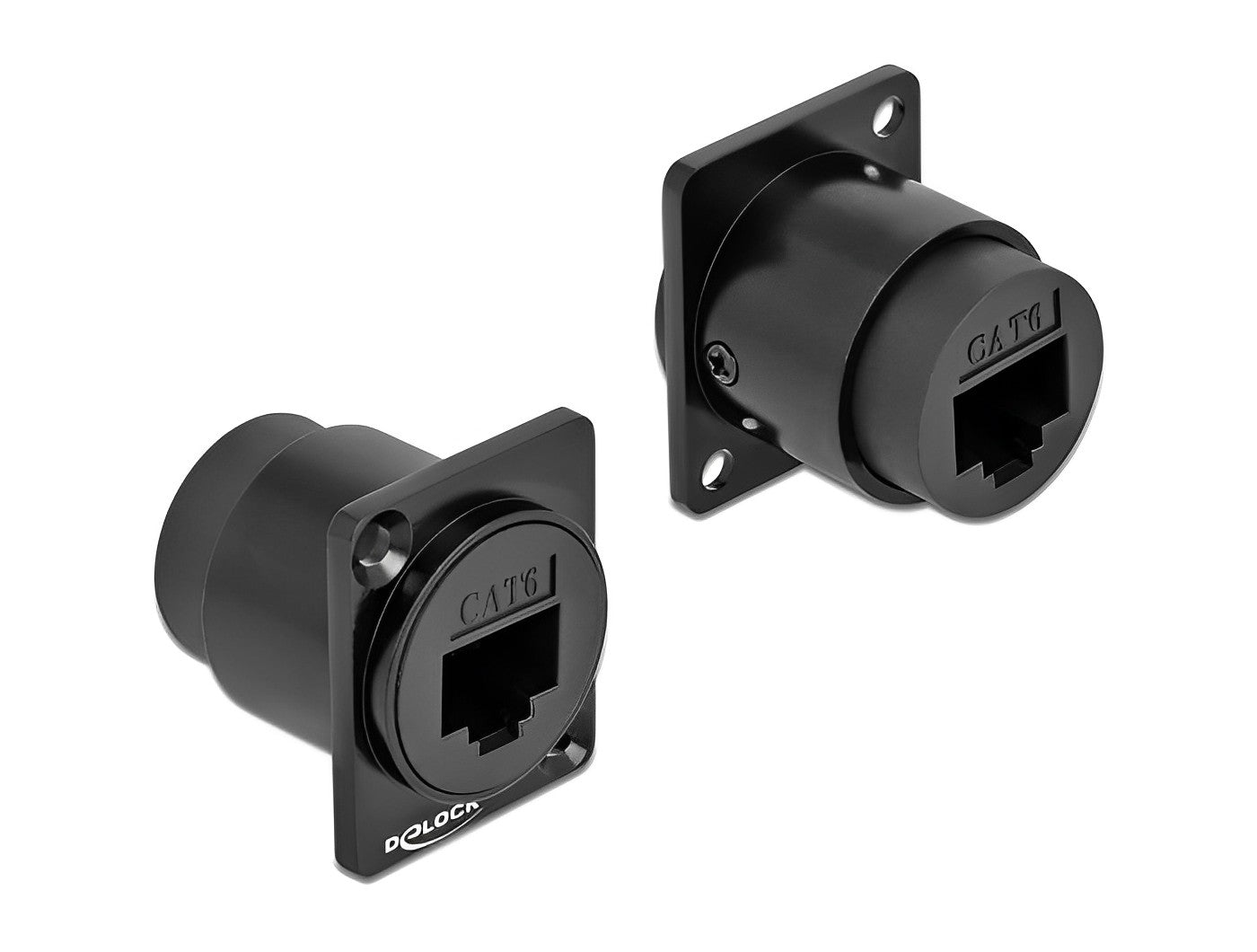 מחבר RJ45 Cat.6 נ/נ להתקנה בפאנל מסדרה D - delock.israel