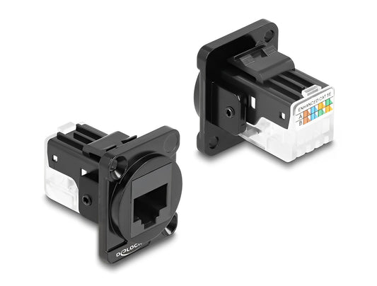 מחבר RJ45 Cat.6A ל- LSA נ/נ להתקנה בפאנל מסדרה D - delock.israel