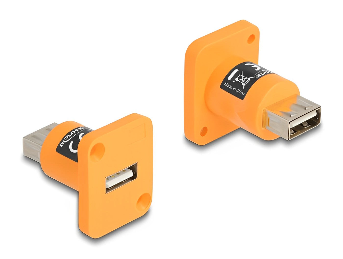מחבר USB 2.0 Type-A נ/נ להתקנה בפאנל מסדרה D - delock.israel