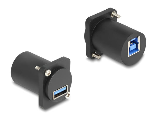 מחבר USB 3.0 A-B 5Gbps נ/נ להתקנה בפאנל מסדרה D - delock.israel