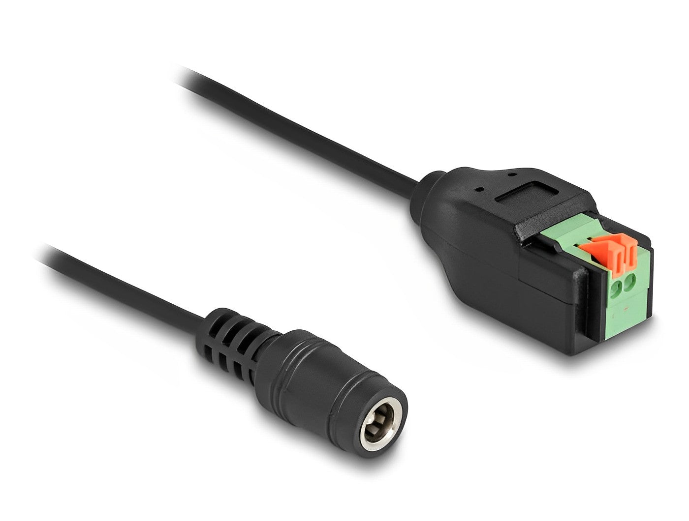 טרמינל בלוק בחיבור לחיצה על כבל 15 ס"מ לשקע DC 5.5x2.1 - delock.israel