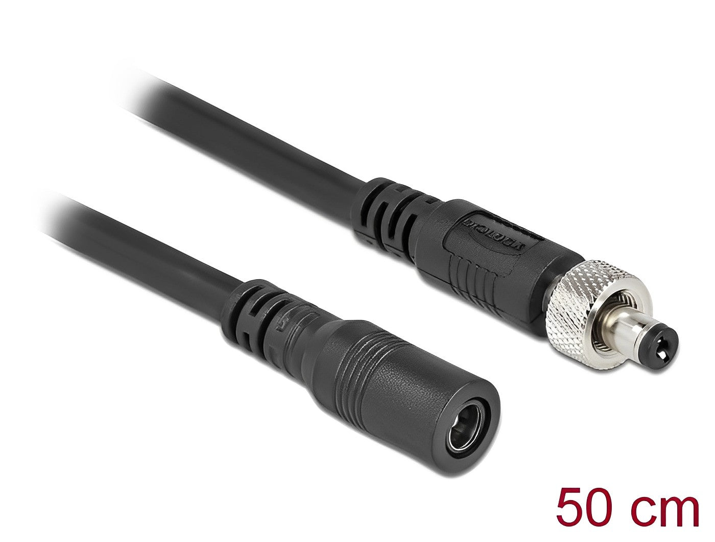 כבל מאריך חשמל DC 5.5x2.1 ז/נ אורך 50 ס"מ - delock.israel