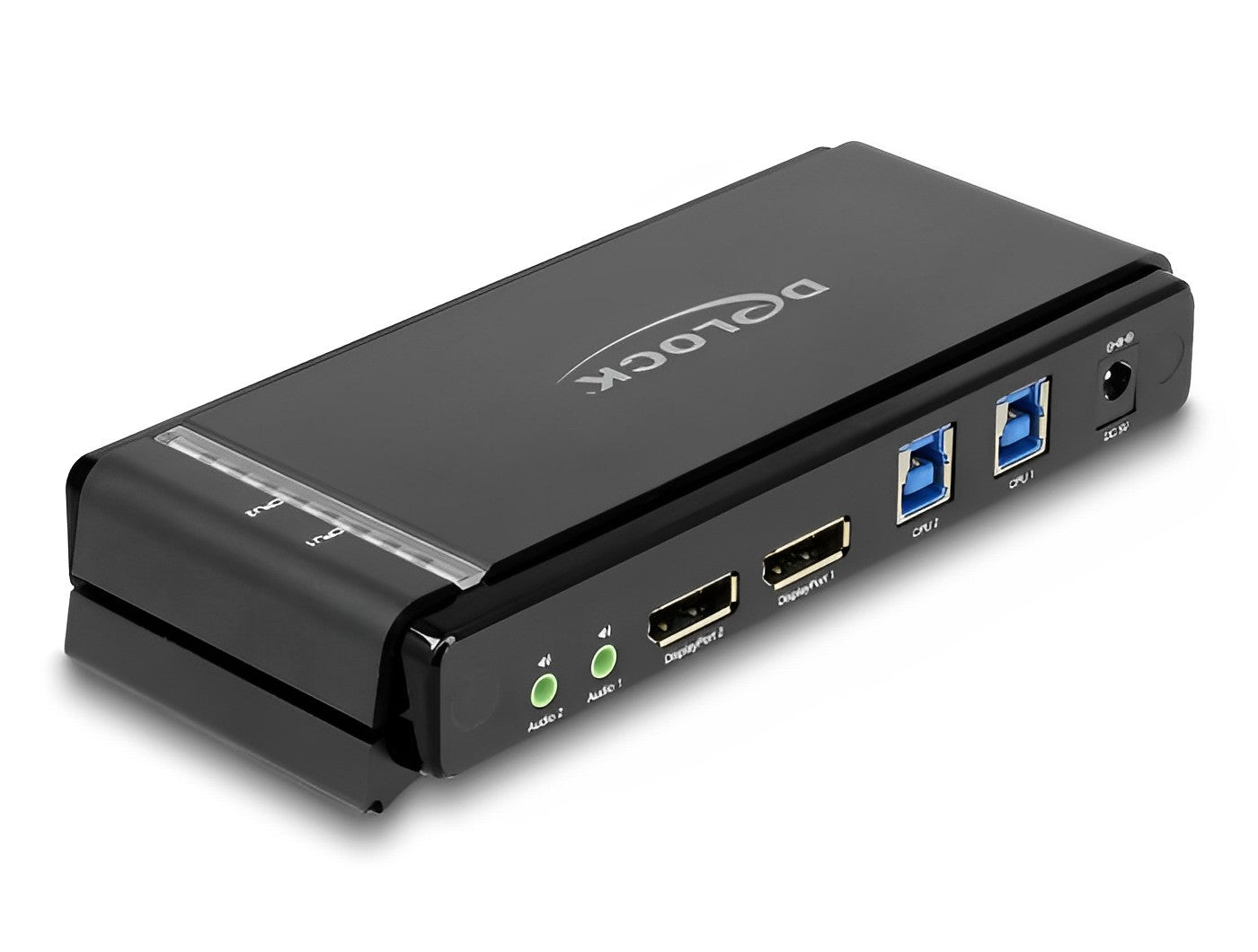 קופסת מיתוג DisplayPort 1.4 KVM Switch 8K 60 Hz USB 5 Gbps and Audio מ-2 מחשבים לעמדת עבודה אחת - delock.israel