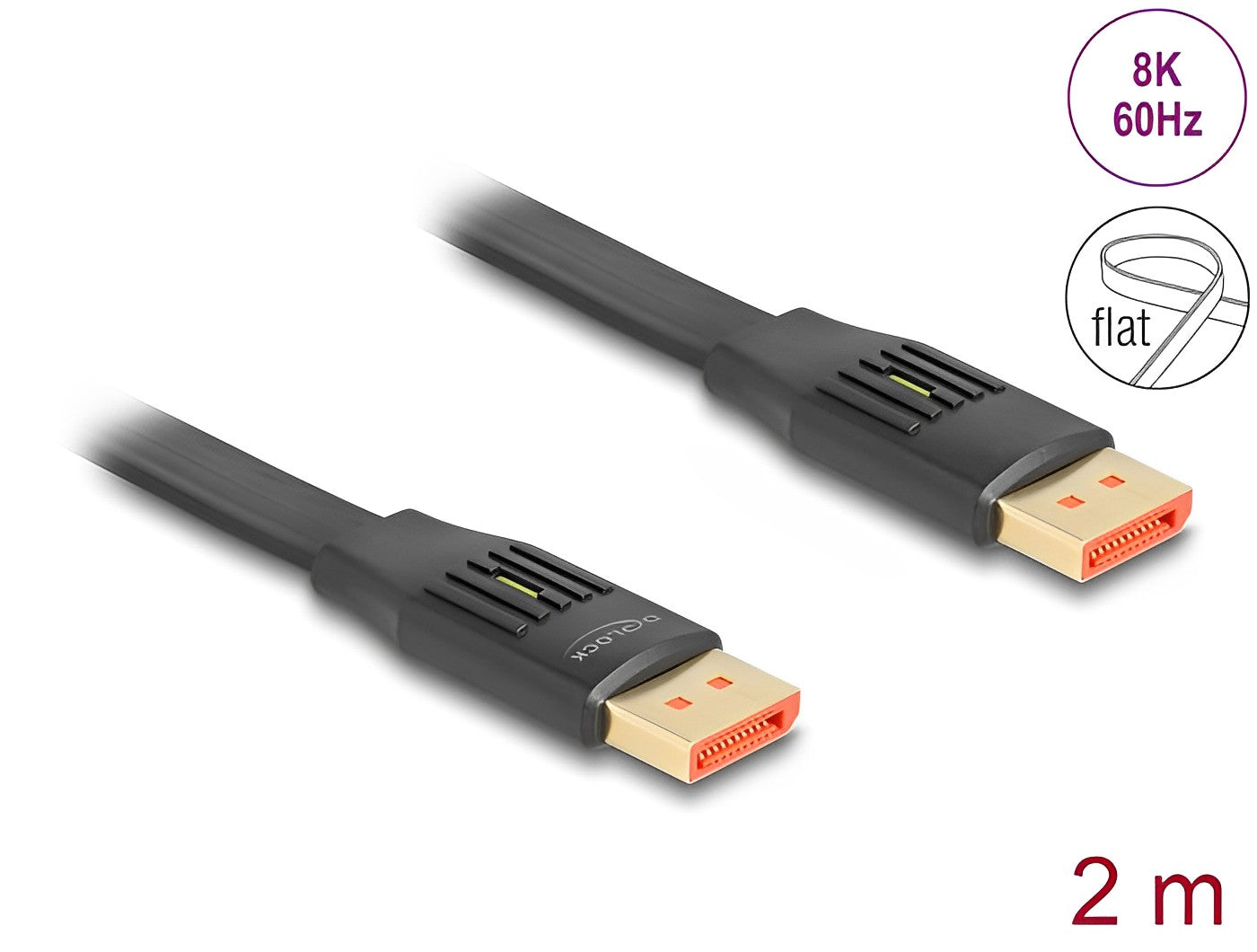 Delock DisplayPort Flat Ribbon Cable 8K 60 Hz 2 m - delock.israel