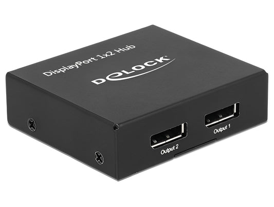 ספליטר DisplayPort 4K MST לחיבור 2 מסכים בו זמנית - delock.israel