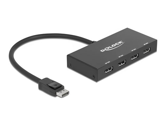 ספליטר DisplayPort 1.2 4K MST לחיבור 4 מסכים בו זמנית - delock.israel