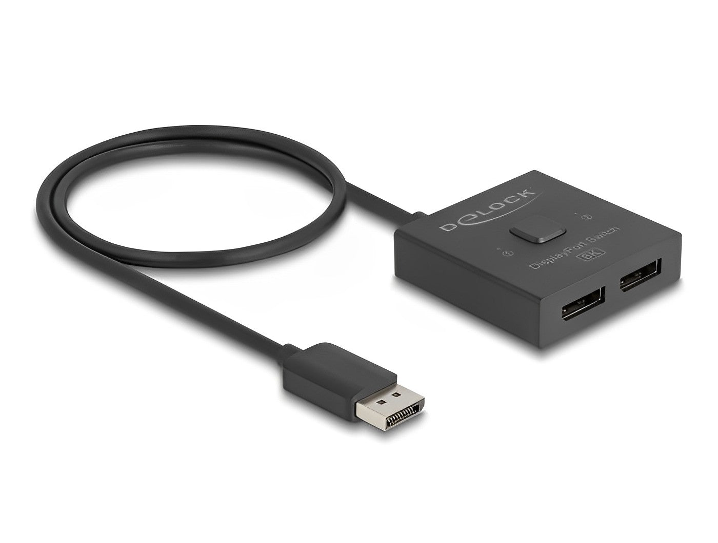 מיתוג דו - כיווני DisplayPort 8K עם 2 יציאות DP + כבל 50 ס"מ - delock.israel