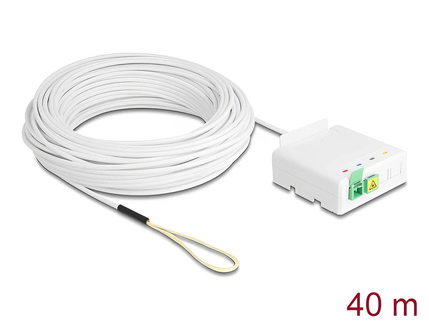 כבל אופטי דרופ SC/APC Simplex Drop cable כולל קופסת חיבורים FTTH - delock.israel
