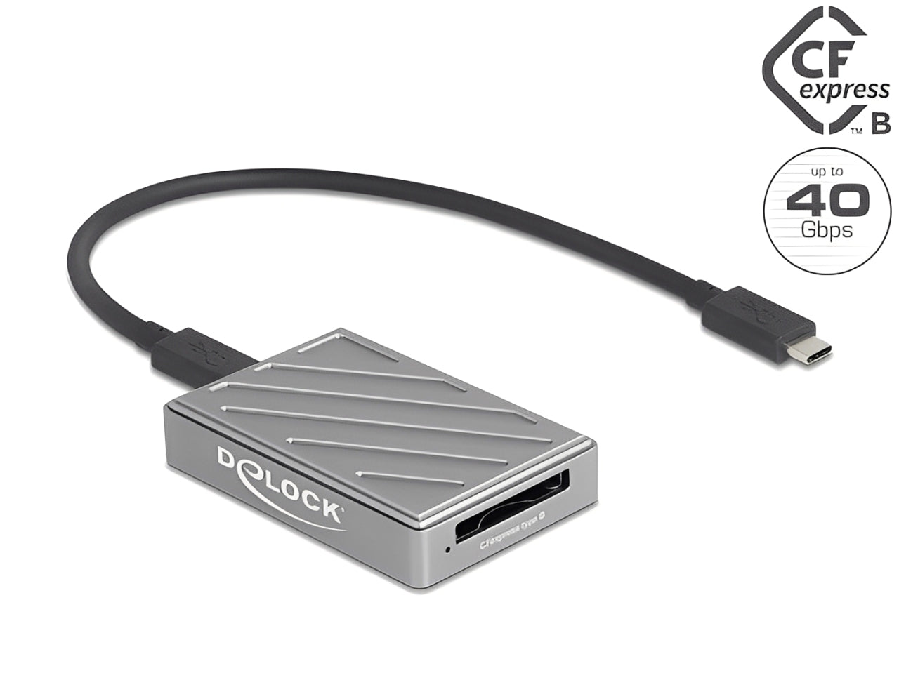 קורא כרטיסים USB‑C מבית Delock גרמניה לחיבור מהיר ונוח למחשב או לפטופ