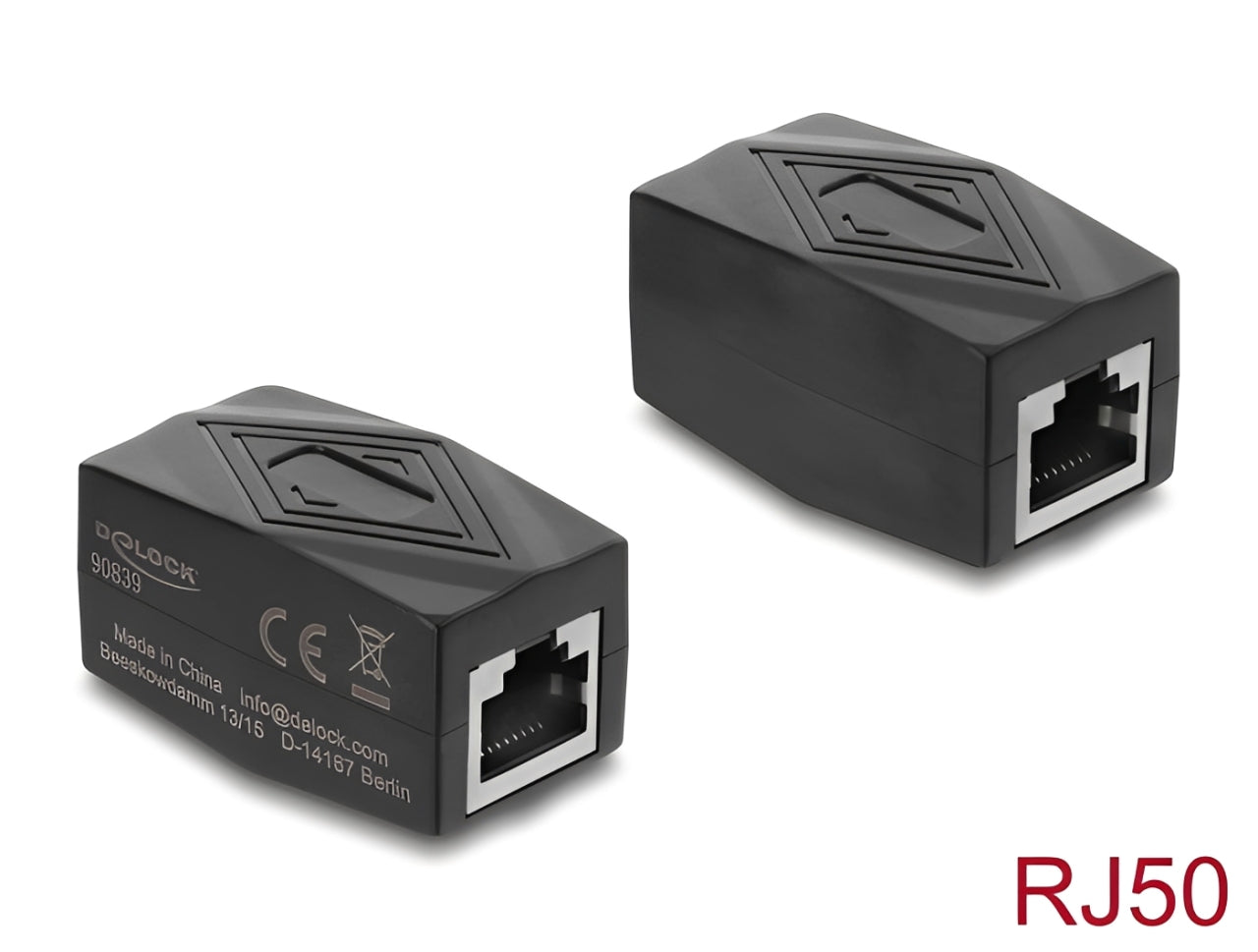 מופה RJ50 מבית Delock גרמניה זה פתרון פשוט ואמין לחיבור או להארכה של שני כבלי RJ50