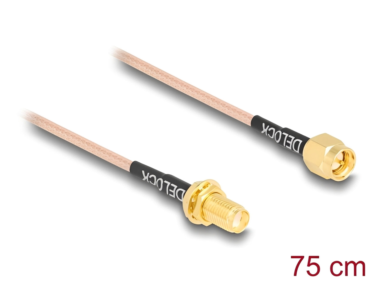 כבל האנטנה מבית Delock גרמניה המבוסס על כבל מסוג RG-316 מתאים לחיבור רכיבים בתחום טכנולוגיית תדרי רדיו