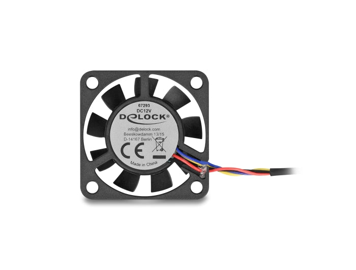 מאוורר DC מבית Delock גרמניה מתאים לקירור רכיבי מחשב באמצעות זרימת אוויר מקבילה