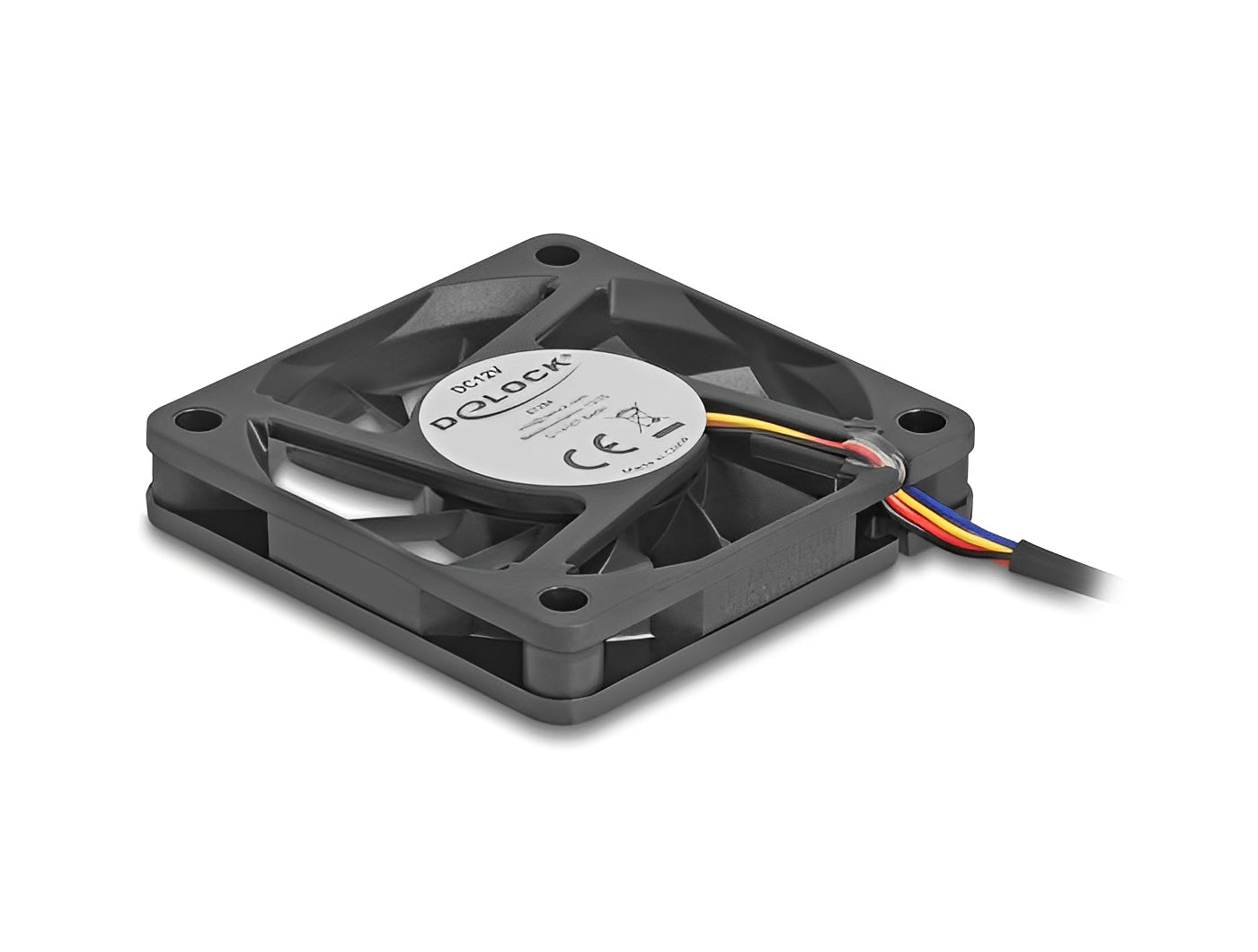 מאוורר DC מבית Delock גרמניה מתאים לקירור רכיבי מחשב באמצעות זרימת אוויר מקבילה