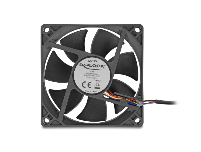 מאוורר DC מבית Delock גרמניה מתאים לקירור רכיבי מחשב באמצעות זרימת אוויר מקבילה