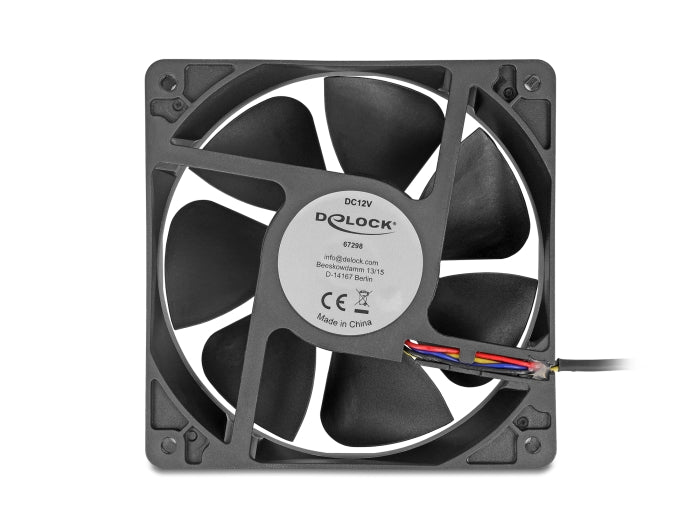 מאוורר DC מבית Delock גרמניה מתאים לקירור רכיבי מחשב באמצעות זרימת אוויר מקבילה
