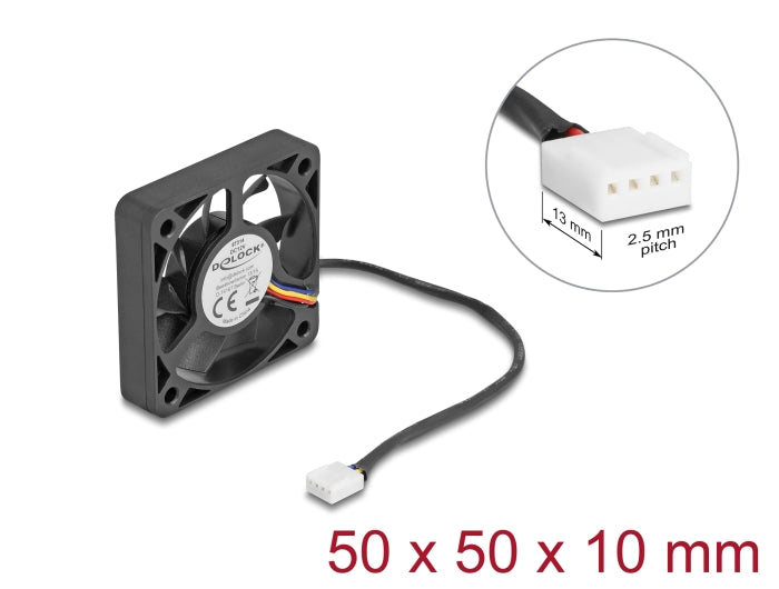מאוורר DC מבית Delock גרמניה מתאים לקירור רכיבי מחשב באמצעות זרימת אוויר מקבילה