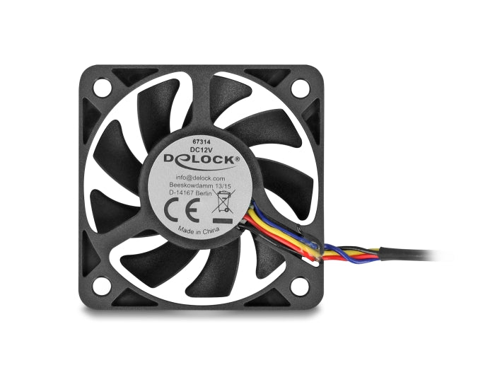 מאוורר DC מבית Delock גרמניה מתאים לקירור רכיבי מחשב באמצעות זרימת אוויר מקבילה
