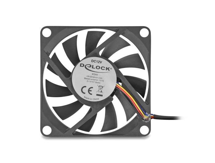 מאוורר DC מבית Delock גרמניה מתאים לקירור רכיבי מחשב באמצעות זרימת אוויר מקבילה
