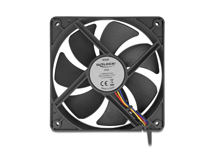 מאוורר DC מבית Delock גרמניה מתאים לקירור רכיבי מחשב באמצעות זרימת אוויר מקבילה