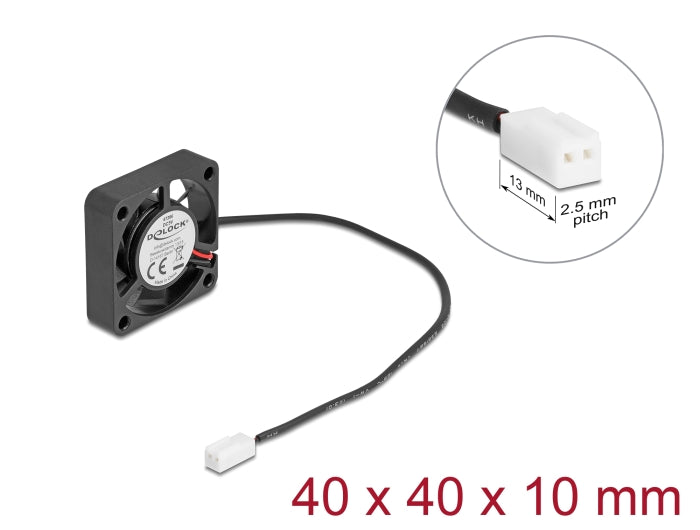 מאוורר DC מבית Delock גרמניה מתאים לקירור רכיבי מחשב באמצעות זרימת אוויר מקבילה
