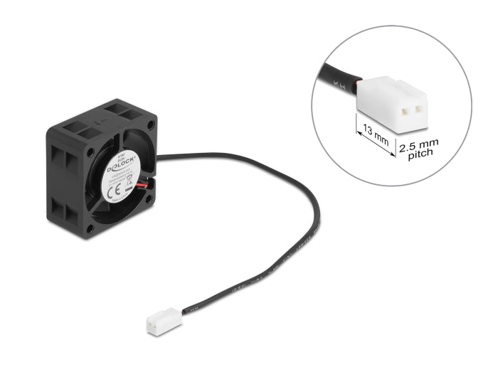 מאוורר DC מבית Delock גרמניה מתאים לקירור רכיבי מחשב באמצעות זרימת אוויר מקבילה