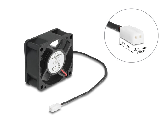 מאוורר DC מבית Delock גרמניה מתאים לקירור רכיבי מחשב באמצעות זרימת אוויר מקבילה
