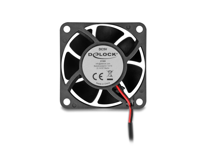 מאוורר DC מבית Delock גרמניה מתאים לקירור רכיבי מחשב באמצעות זרימת אוויר מקבילה