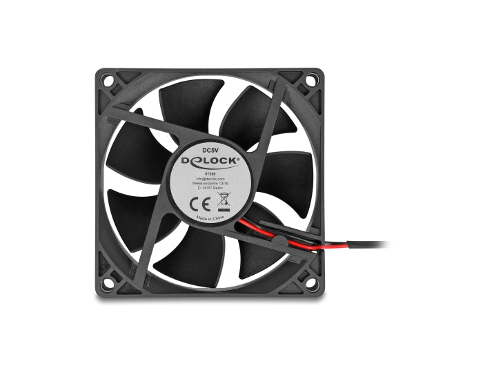 מאוורר DC מבית Delock גרמניה מתאים לקירור רכיבי מחשב באמצעות זרימת אוויר מקבילה