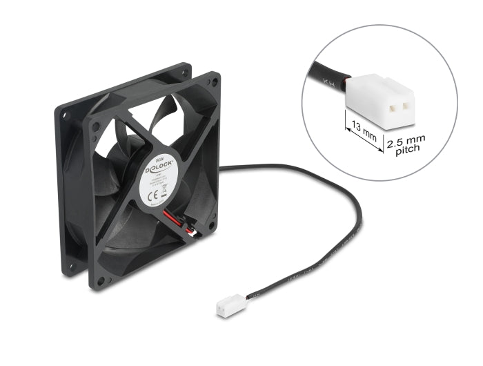מאוורר DC מבית Delock גרמניה מתאים לקירור רכיבי מחשב באמצעות זרימת אוויר מקבילה