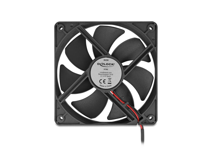 מאוורר DC מבית Delock גרמניה מתאים לקירור רכיבי מחשב באמצעות זרימת אוויר מקבילה
