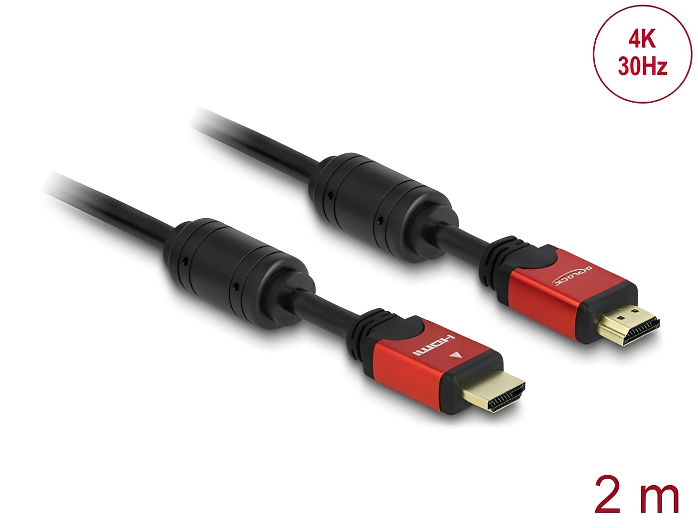 כבל HDMI 4K מבית DELOCK גרמניה משמש לחיבור מסך או טלוויזיה HDMI למחשב עם יציאת HDMI