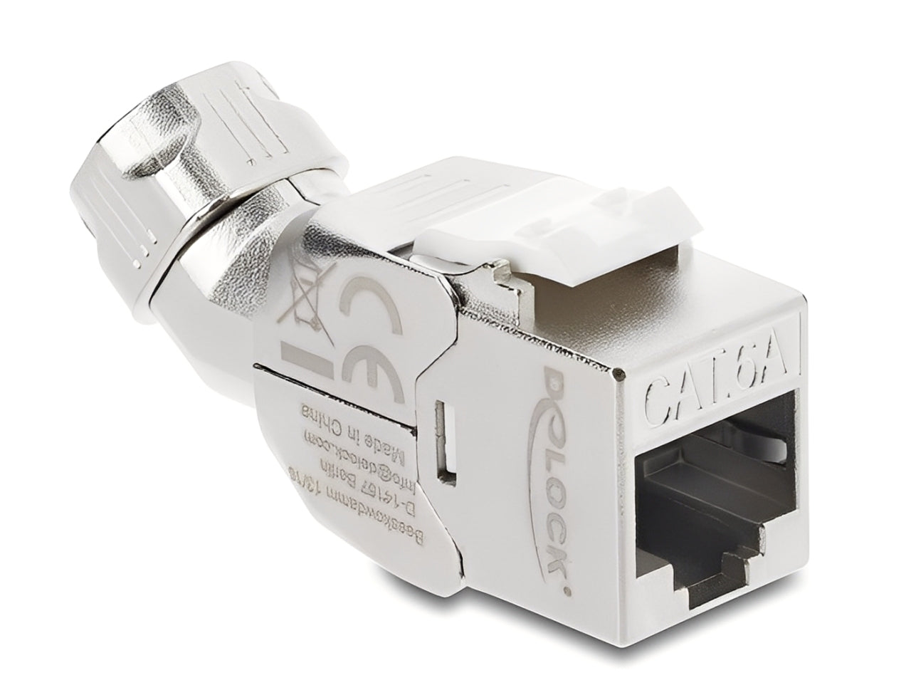 מתאם Keystone Cat.6A מבית Delock גרמניה יכול לשמש לחיבור כבל רשת