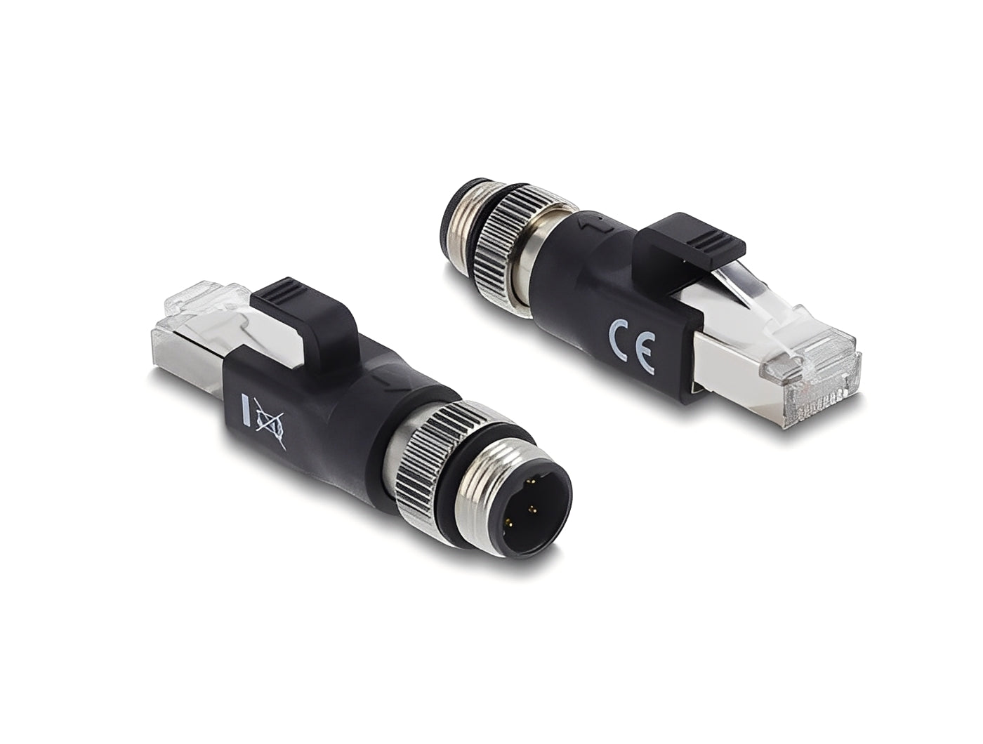 מתאם Ethernet תעשייתי מבית DELOCK גרמניה מתאים לחיבור רכיבים שונים עם מחברי M12