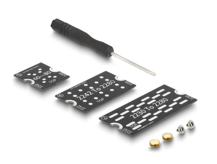 מתאם רייזר זה מבית Delock גרמניה מאפשר חיבור של כונני M.2 SSD המבוססים על ממשק PCIe (NVMe) בפורמטים 2280, 2260, 2242 ו-2230 לחריץ PCIe x4