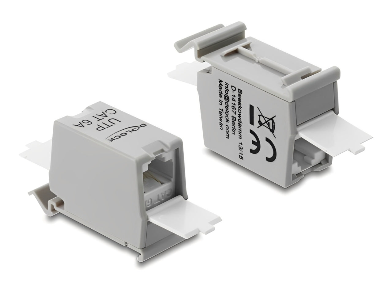 מתאם זה מבית Delock גרמניה מאפשר חיבור או הארכת שני כבלי רשת RJ45