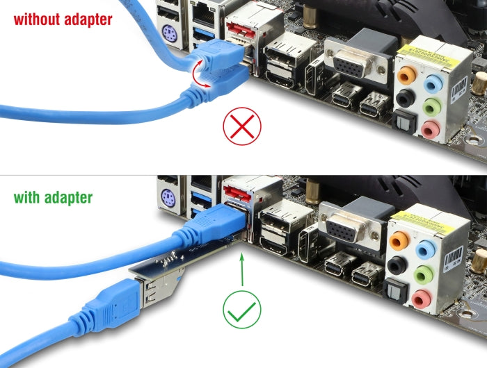 מתאם USB 10Gbps מבית DELOCK גרמניה מיועד לחיבור התקנים עם חיבור USB Type-A
