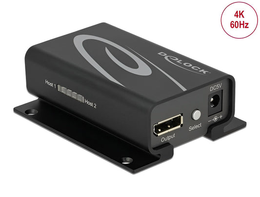 מיתוג DisplayPort 1.2 4K 2/1 - delock.israel