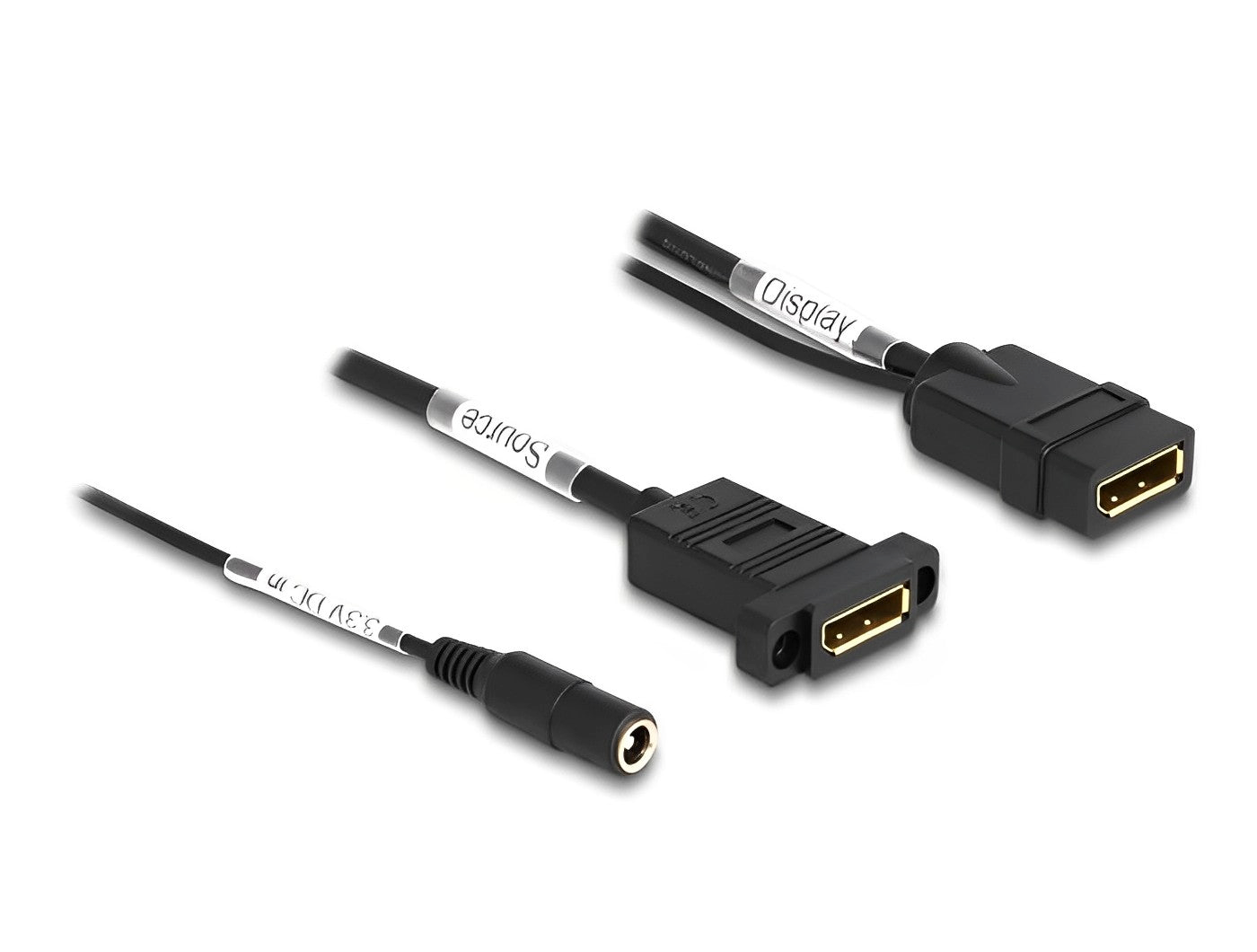 כבל DisplayPort 1.2 4K מבית Delock גרמניה משמש להרחבת חיבורי DisplayPort ולחיבור מגוון התקנים