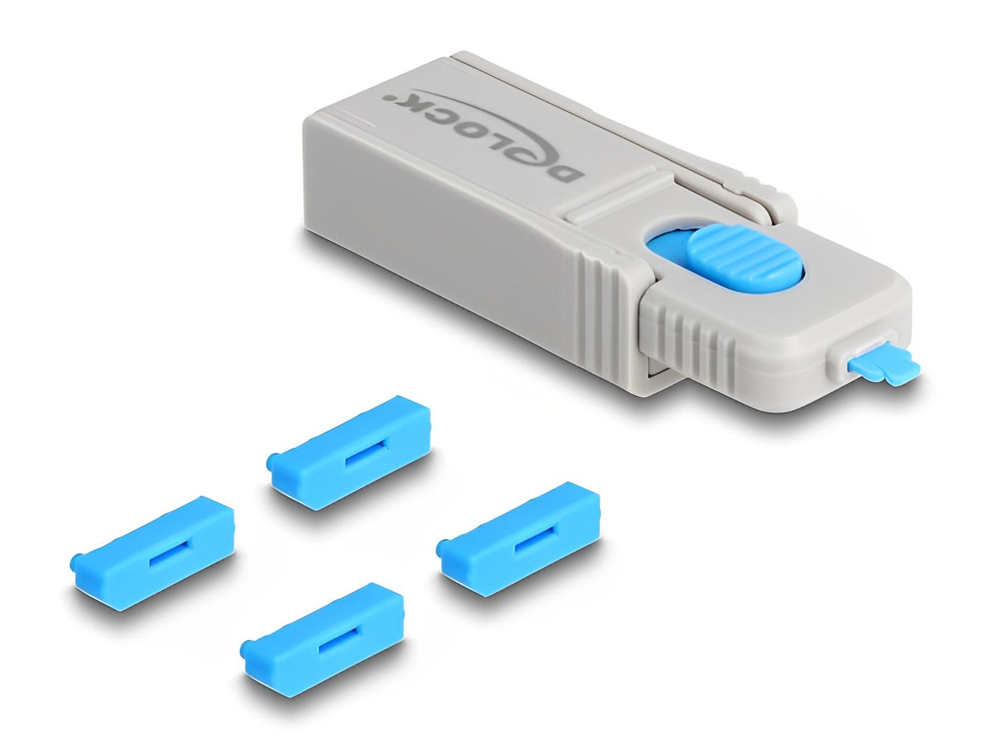 חוסם ונועל שקע DisplayPort סט 4 יח + כלי נעילה - delock.israel