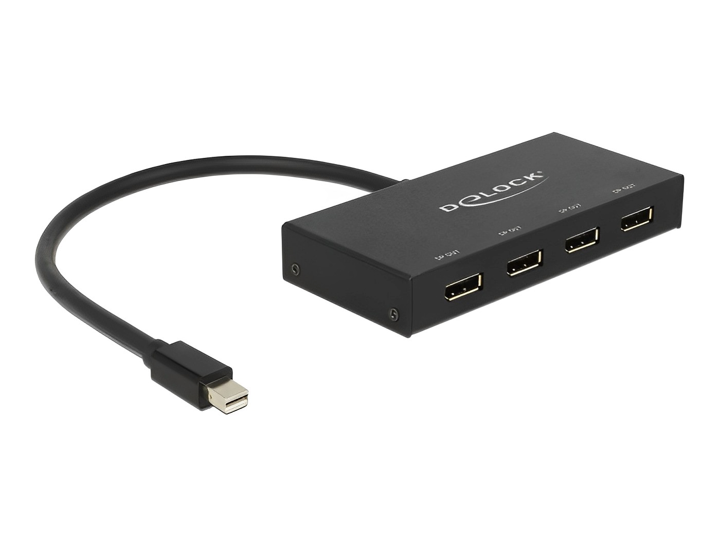 ספליטר Mini DisplayPort 1.2 4K ל- 4 מסכים DisplayPort בו זמנית - delock.israel