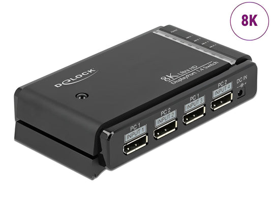 מיתוג DisplayPort 1.4 8K 2/2 - delock.israel