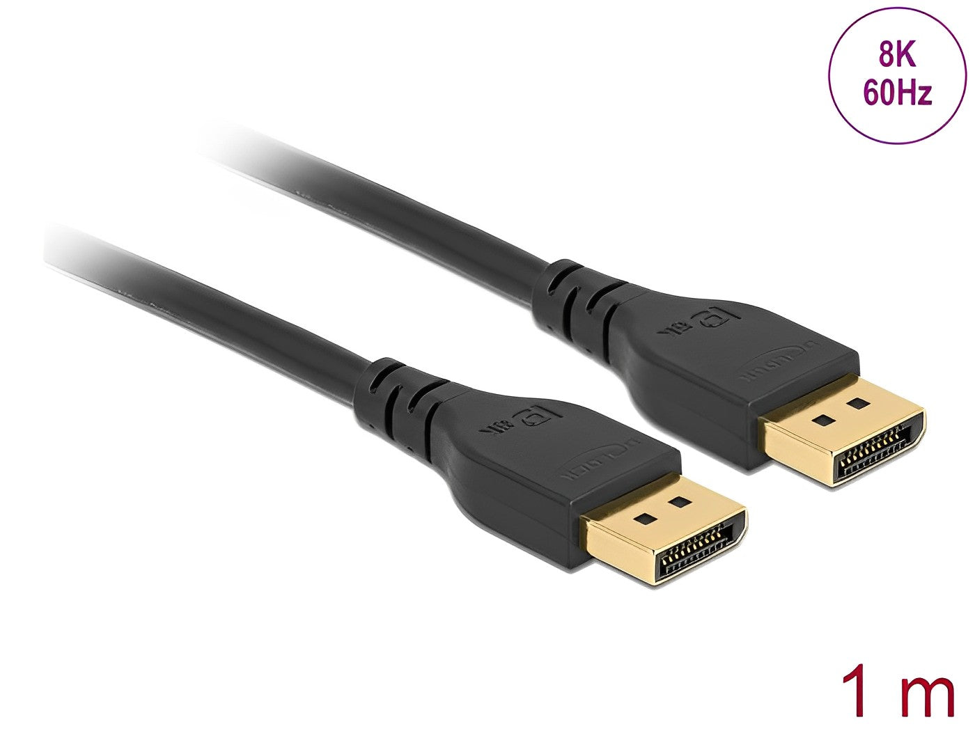 כבל DisplayPort 1.4 8K Certified HDR ז/ז תקע דק ללא נעילה תומך 60 הרץ - delock.israel