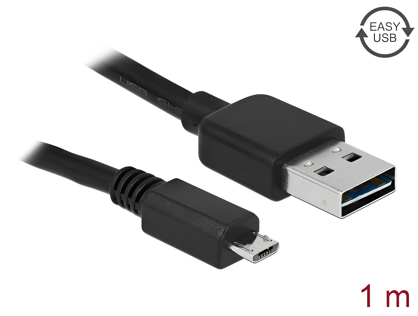 כבל EASY-USB 2.0 תקע Micro-B לתקע USB-A דו כיווני - delock.israel