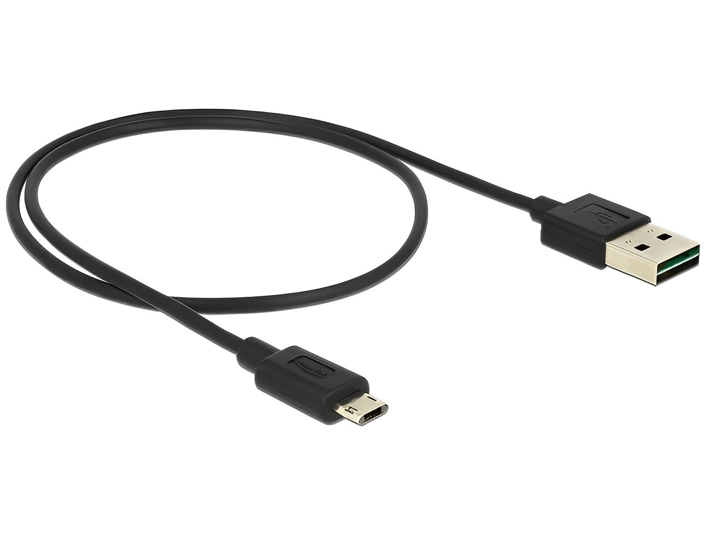 כבל EASY-USB 2.0 תקע Micro-B לתקע USB-A עם מחברים דו כיווניים - delock.israel